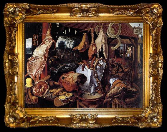framed  Pieter Aertsen Butcher s Stall, ta009-2